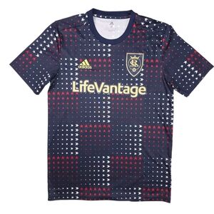 Real Salt Lake Adidas LifeVantage Star Pattern Jersey Men's Medium Navy MLS Socc